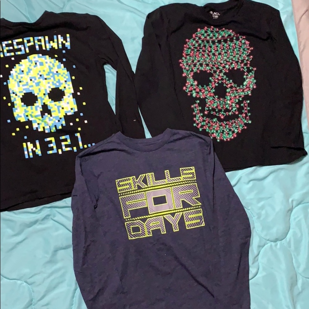 3 boy's long sleeve shirts